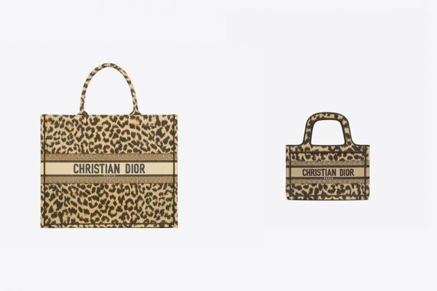 dior leopard handbag 2021 fall book tote lady d-lite saddle