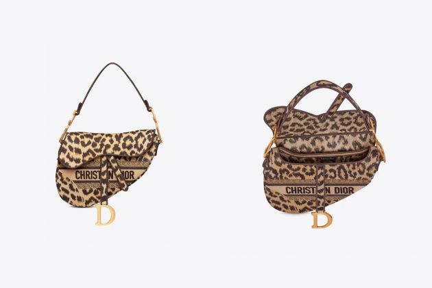 dior leopard handbag 2021 fall book tote lady d-lite saddle
