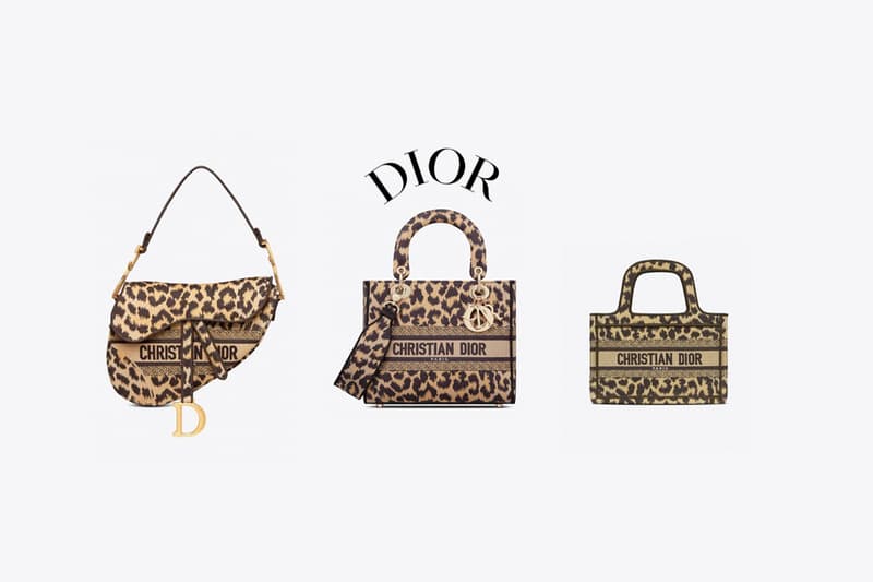 dior leopard handbag 2021 fall book tote lady d-lite saddle