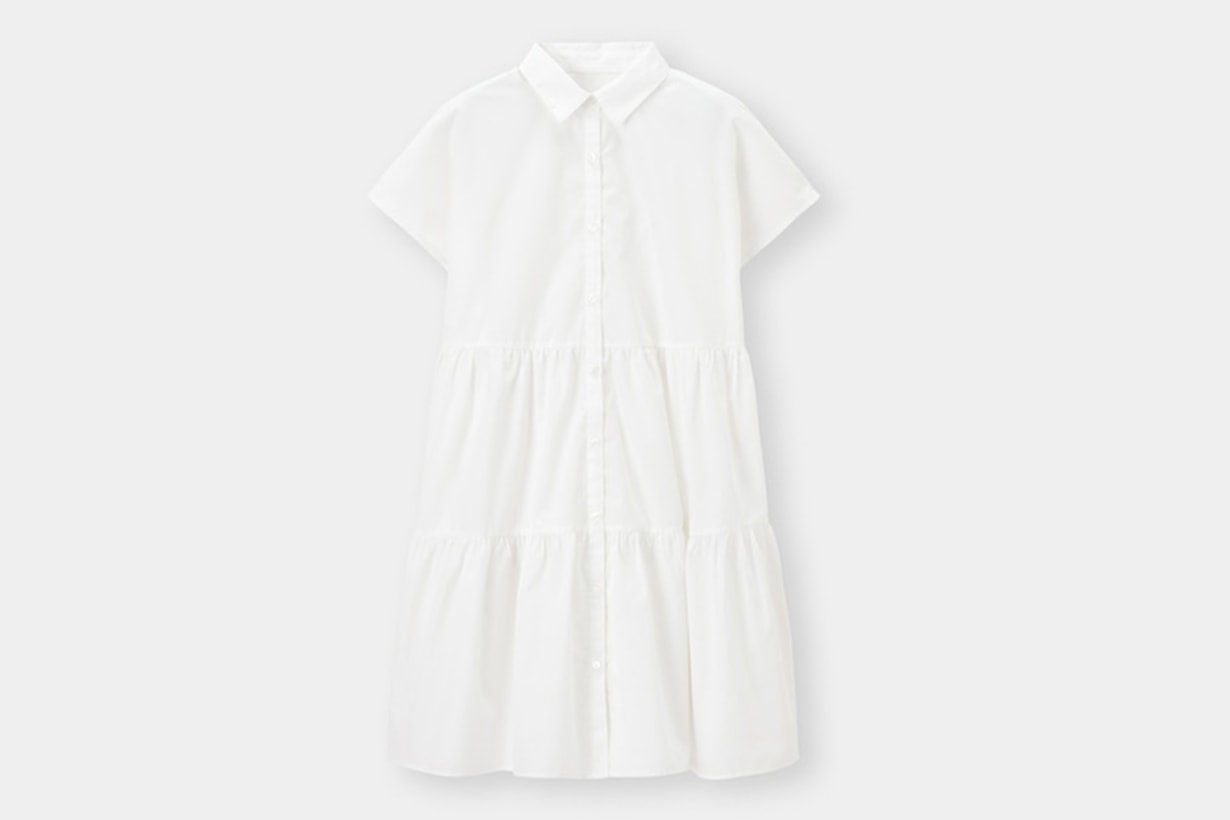 GU Tiered mini shirt dress 2021ss