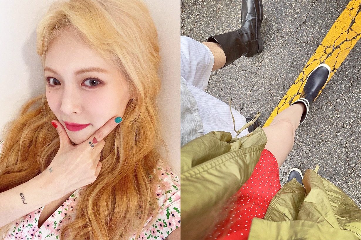 Hyuna Kim Celine rain boots 2021 Spring Summer Fashion Trends Fashion Items korean idols celebrities singers rain season