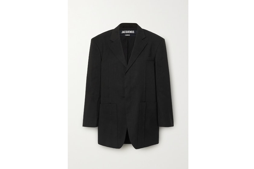 D'homme hemp-blend blazer