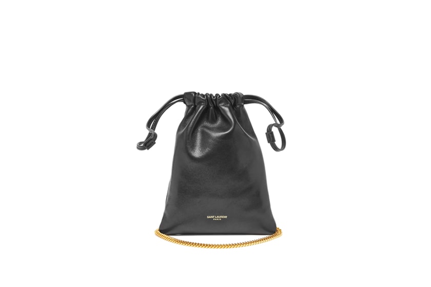 Logo-print mini leather cross-body bag