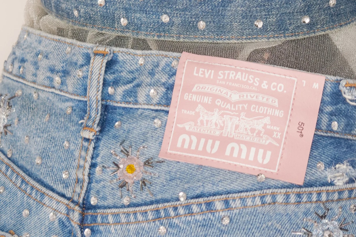 levi's miu miu upcycled 501 jeans jacket when may 2021