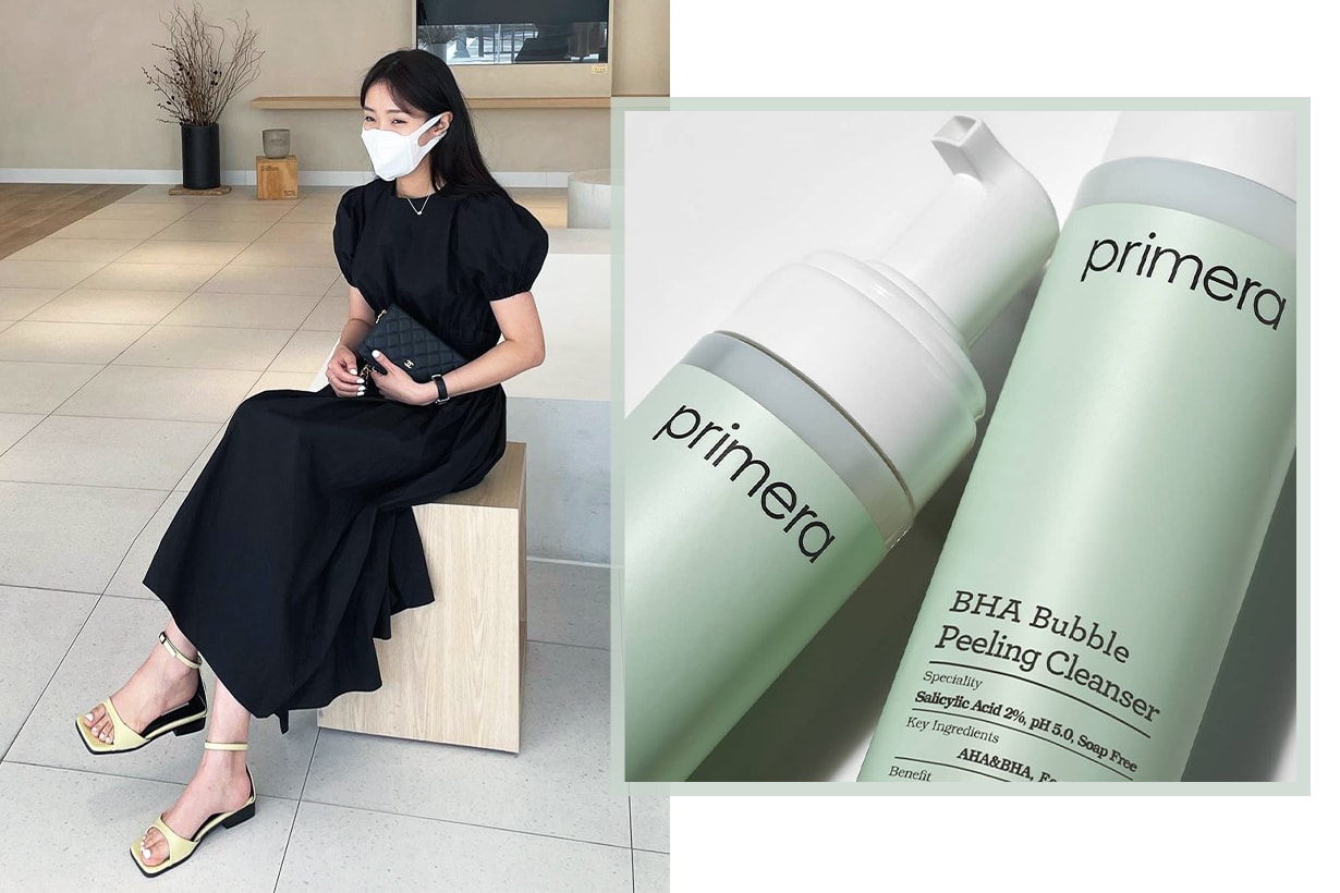 Primera BHA Bubble Peeling Cleanser Acne Pimples Blackheads Blemishes Covid-19 Coronavirus Masks wearing tips Korean Skincare