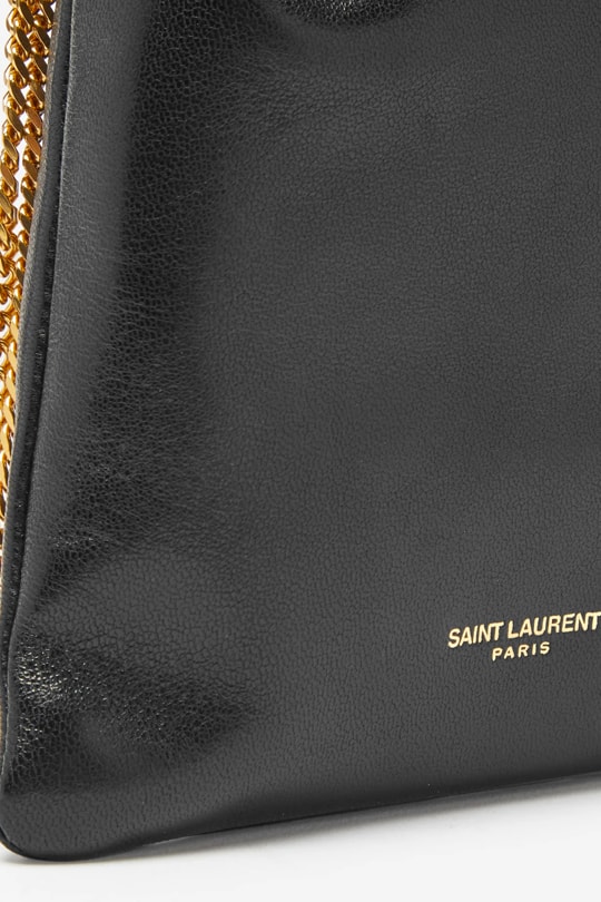SAINT LAURENT Logo-print mini leather cross-body bag