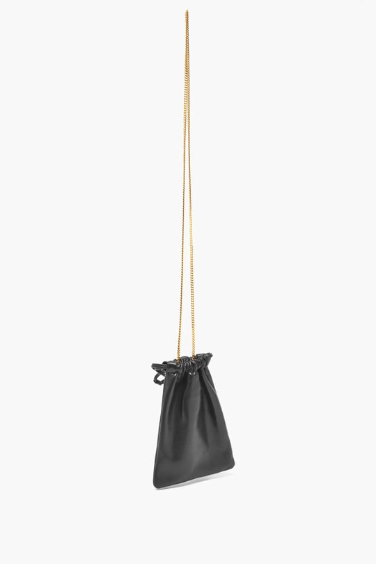 SAINT LAURENT Logo-print mini leather cross-body bag