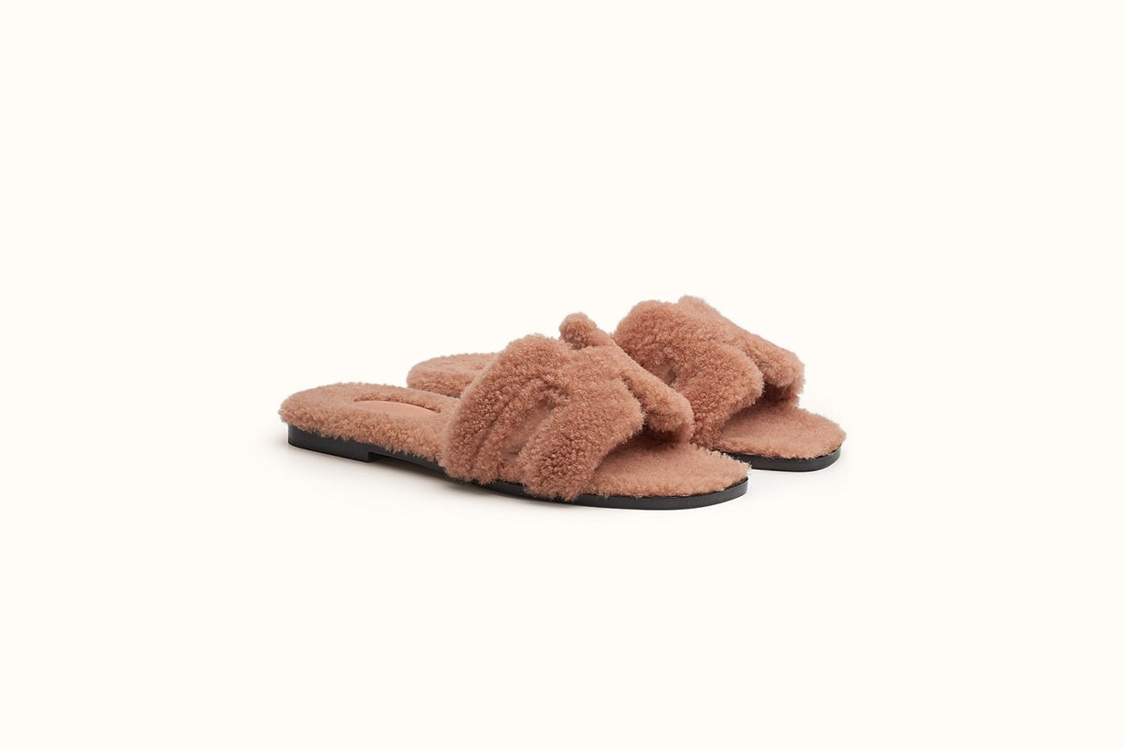 hermes Oran Sandal Teddy Bear shoes 2021fw