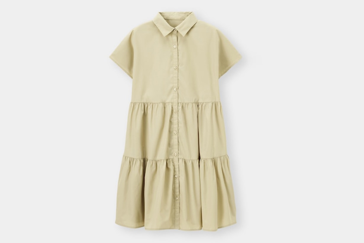 GU Tiered mini shirt dress 2021ss