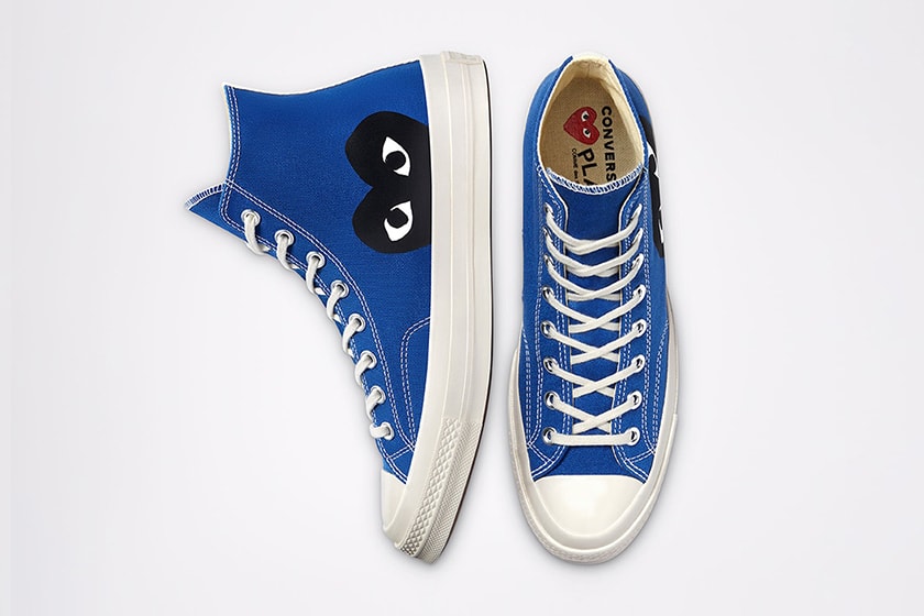 COMME des GARÇONS PLAY x Converse Chuck 70 Blue Quartz Steel Grey