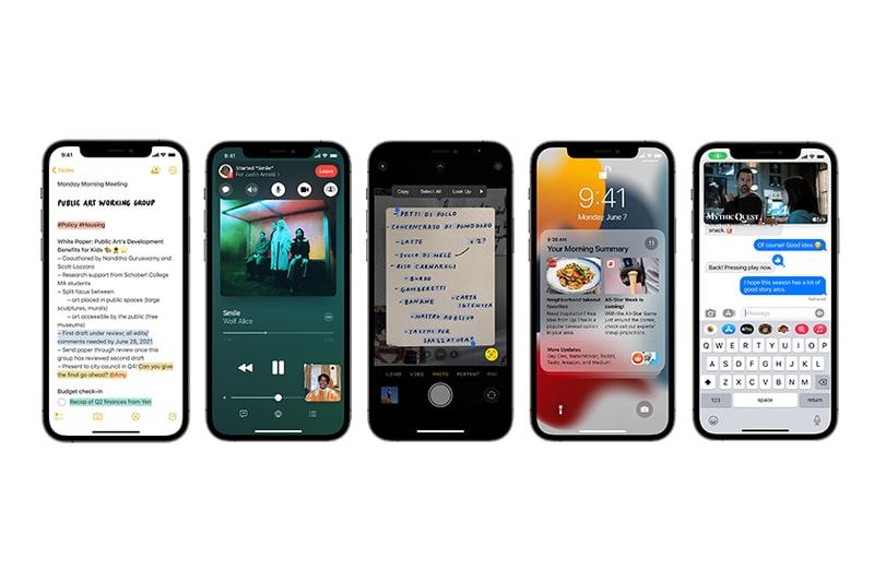 Apple WWDC 2021 iOS 15 new features