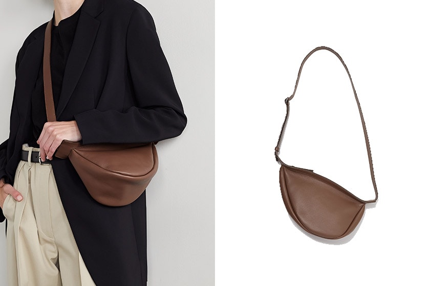 The Row Slouchy Banana leather shoulder bag