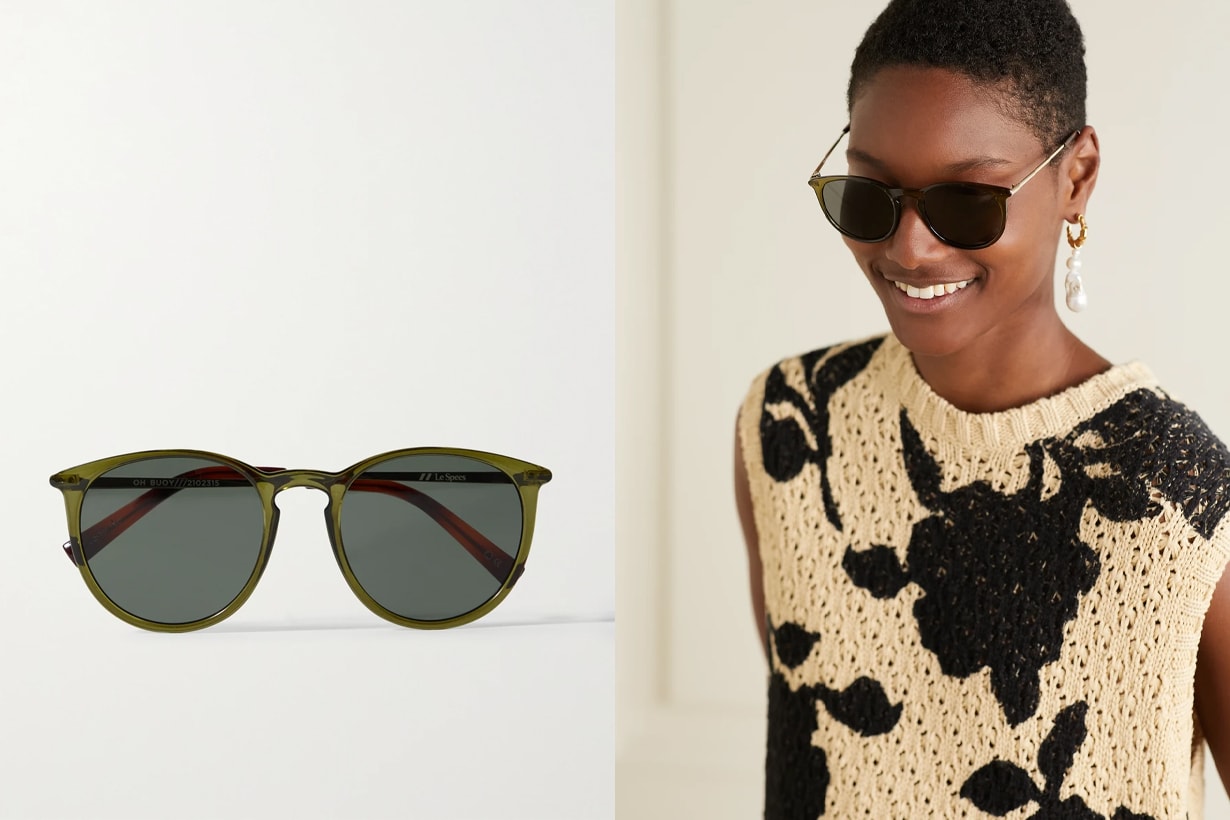 Sunglasses Sun Shades DiorSignature oversized square acetate sunglasses LE SPECS Outta Love oval-frame tortoiseshell acetate sunglasses LE SPECS Oh Bouy round-frame acetate sunglasses BOTTEGA VENETA Round metal sunglasses JACQUES MARIE MAGE Jagger aviator titanium sunglasses