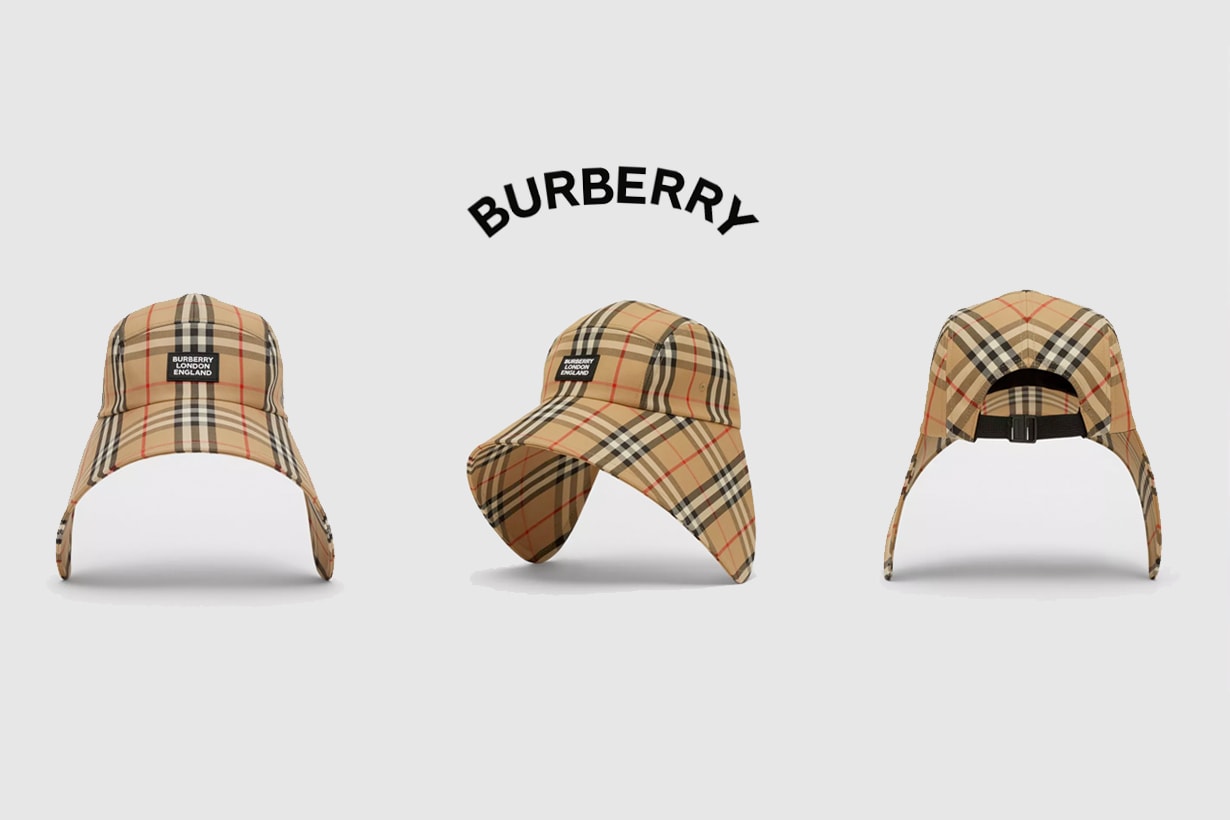 burberry logo bonnet cap 2021
