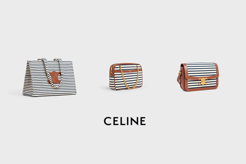 celine stripes for summer triomphe bag patapans cabas handbags 2021ss