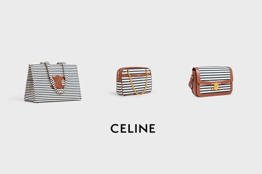 celine stripes for summer triomphe bag patapans cabas handbags 2021ss