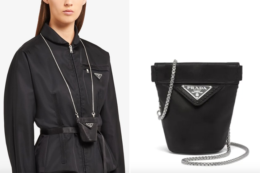 Prada chain-strap mini pouch bag