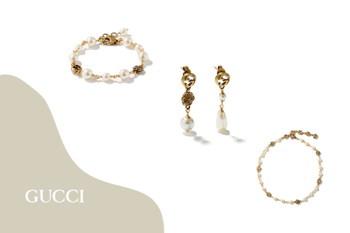 致命的優雅美：Gucci 珍珠復古金飾品，宛若化身中古世紀公主！
