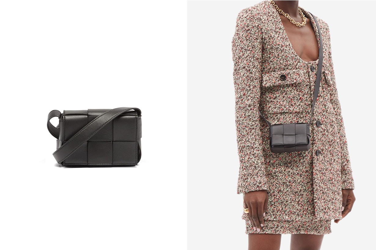 Bottega Veneta Cassette mini Intrecciato leather crossbody bag handbags 2021