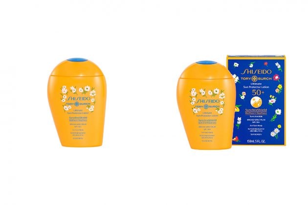 tory burch shiseido sunscreens new collab flower collection 2021