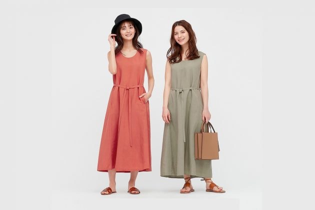 uniqlo linen a line dress summer 2021