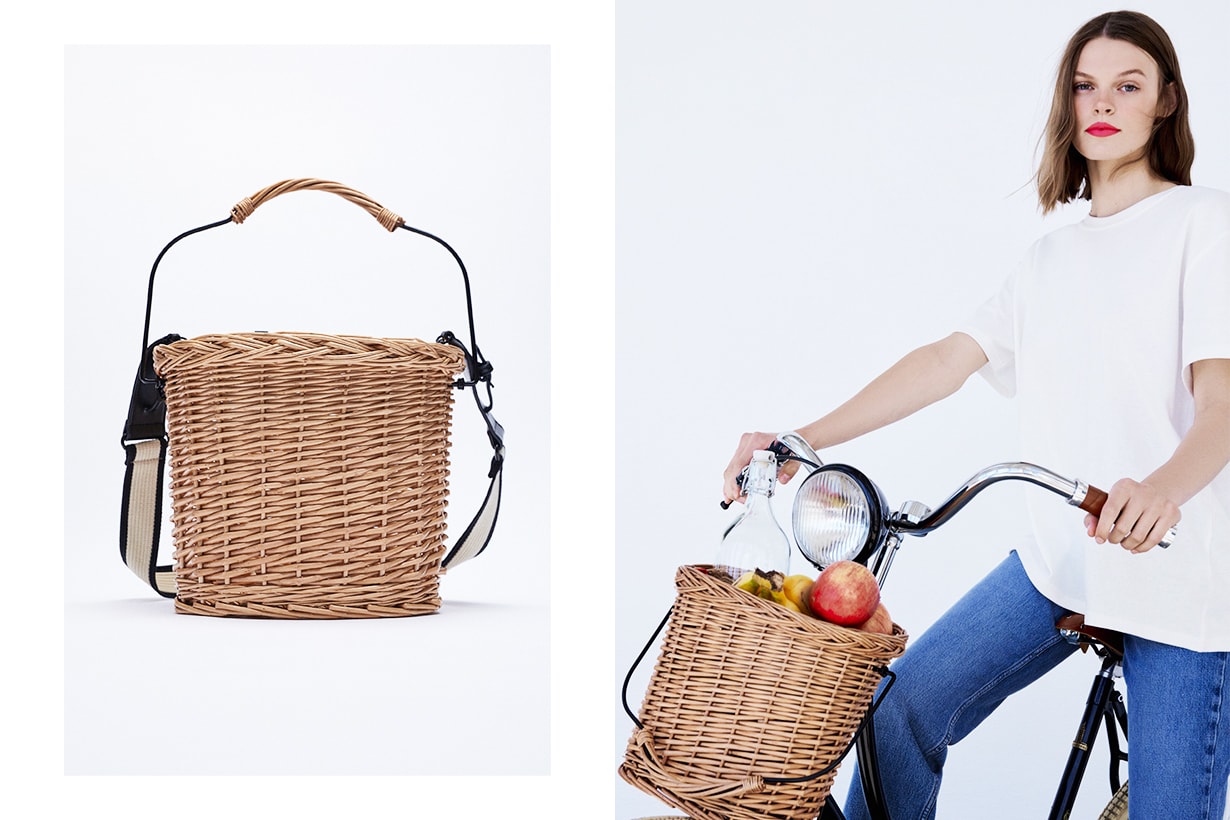 Zara Bike Basket Woven Handbags 2 ways handbag 2021 spring summer fashion trends fashion items handbag trend