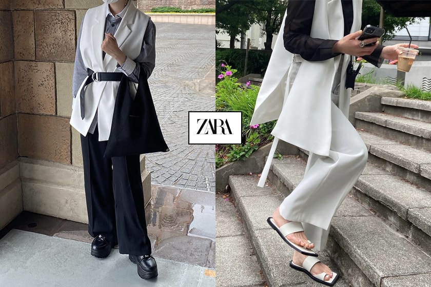 zara waistcoat with vents japanese girl instagram