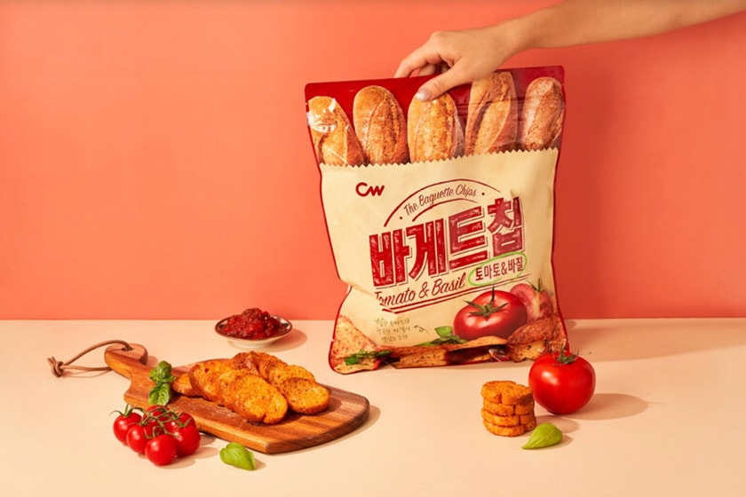 cw the baguette chips tomato and basil