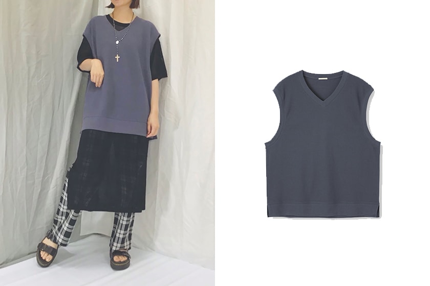 GU V Neck Vest summer outfit