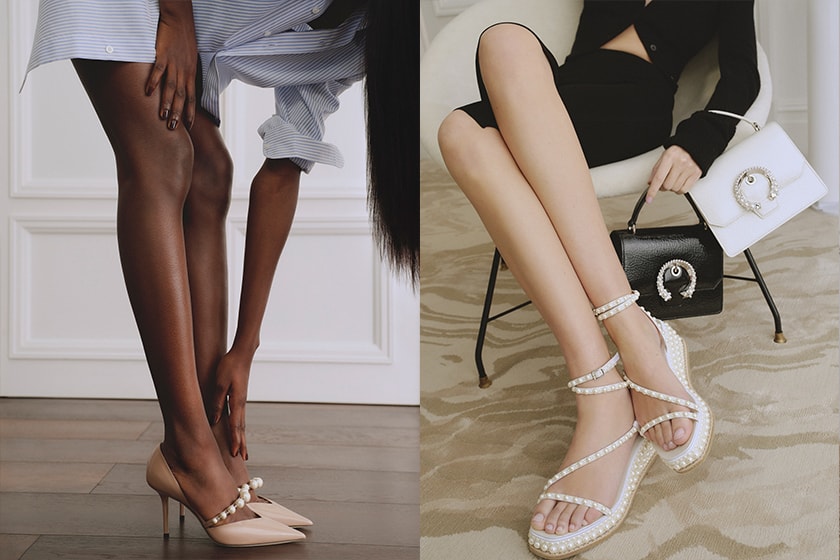 jimmy choo pearl shoes 2021 summer sandals ballet flats