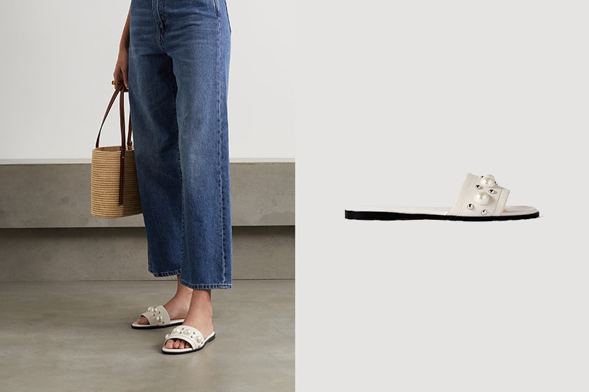 jimmy choo pearl shoes 2021 summer sandals ballet flats