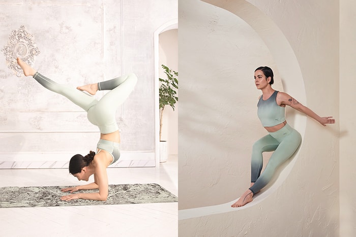 運動也要保持時髦：PUMA Studio 把瑜珈服染上了優雅的漸層薄荷綠色！