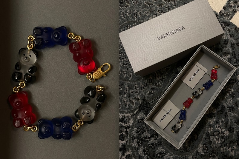 balenciaga gummy bear bracelet earrings choker sale where buy 2021