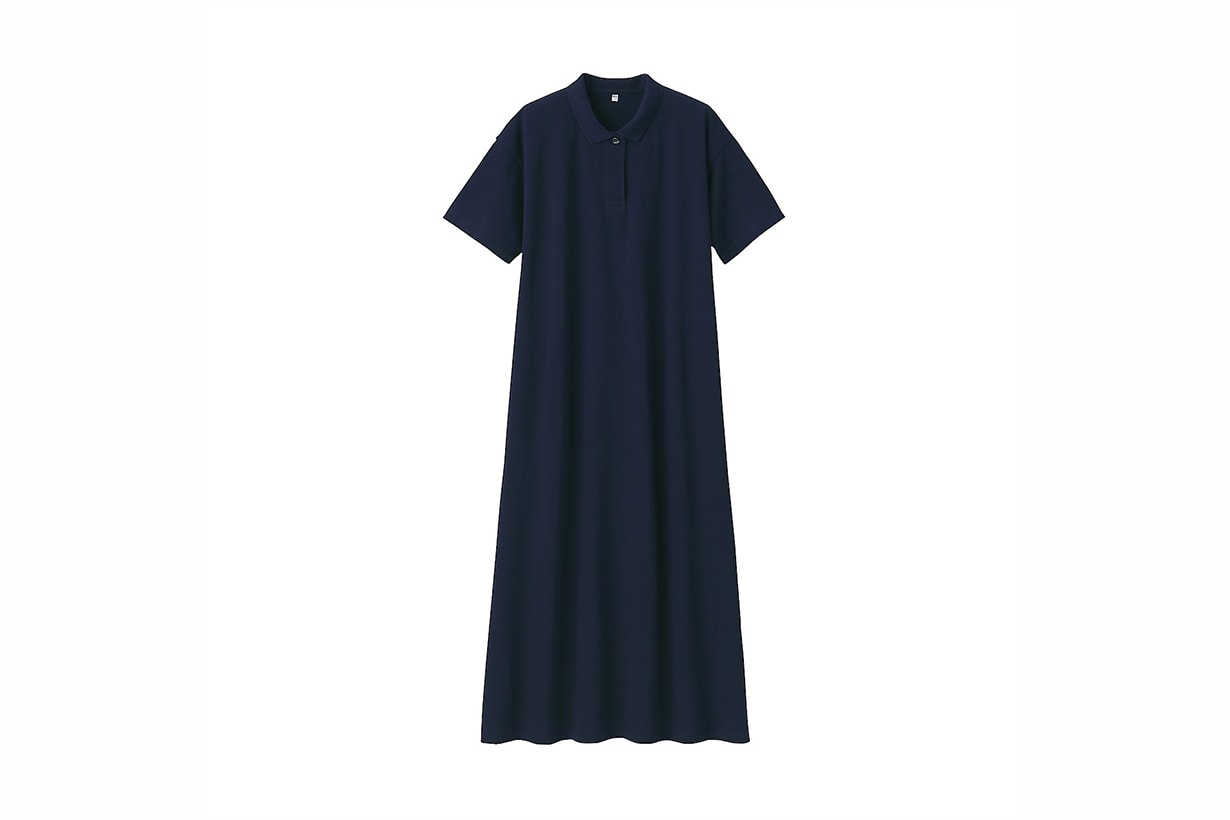 MUJI Organic Cotton Pique Polo Dress 2021ss