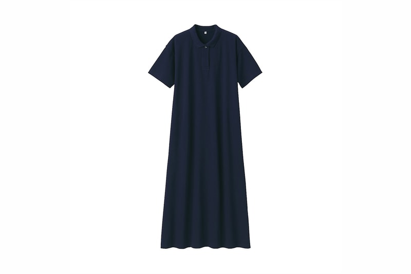 MUJI Organic Cotton Pique Polo Dress 2021ss