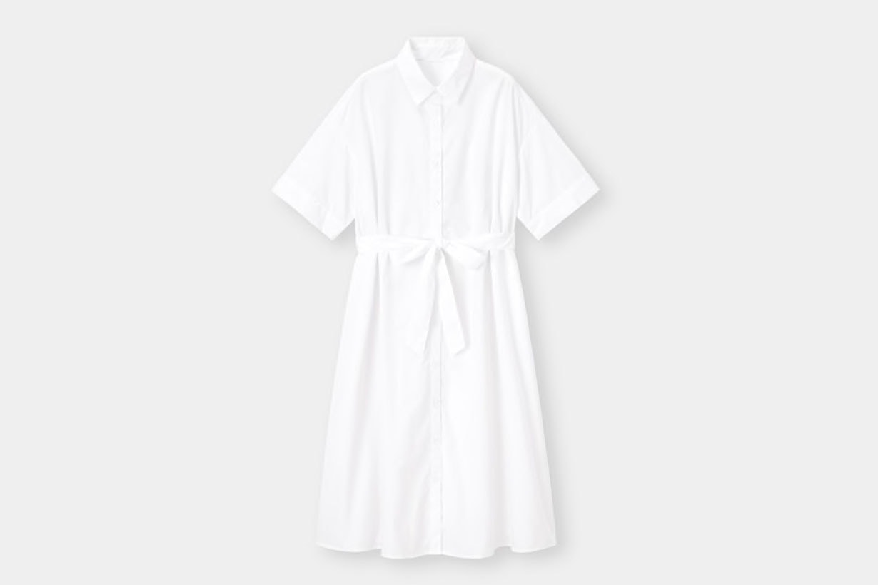 GU 5-quarter sleeve Shirt dress 2021ss