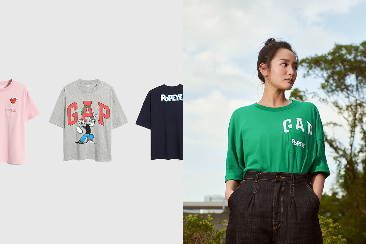 gap popeye t-shirt 2021 collab taiwan