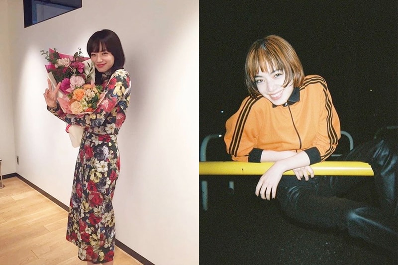 konichan7 Komatsu Nana hairstyle new dye highlight 2021 orange