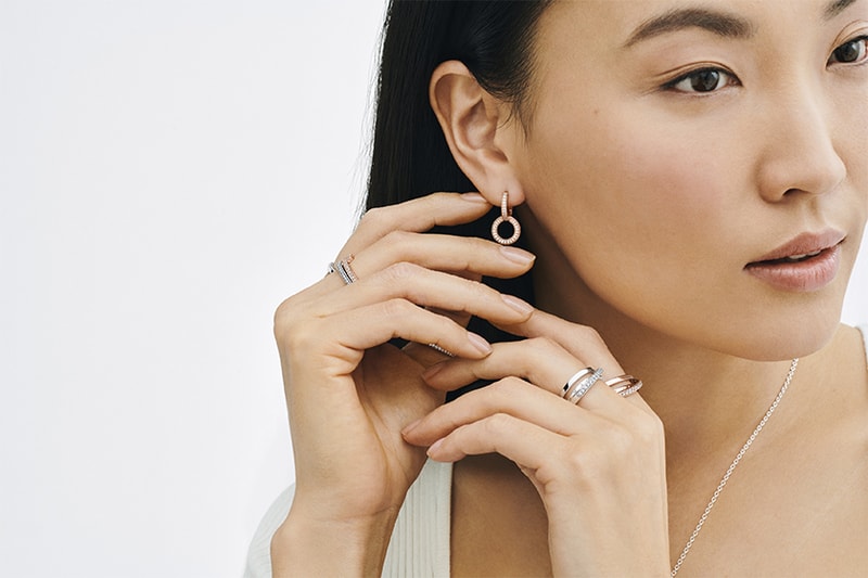 Pandora Signature bracelet rings earrings necklace