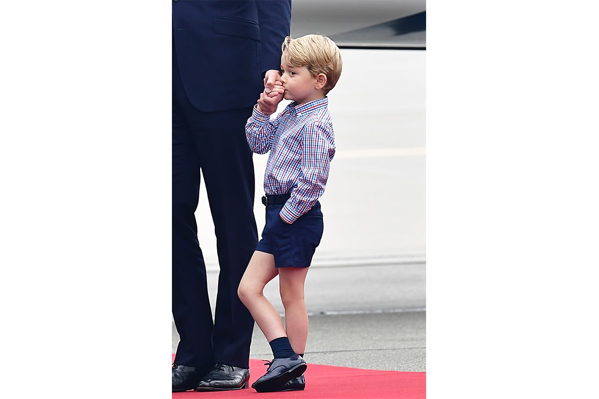 Prince George Prince William Kate Middleton Princess Charlotte Prince Louis British Royal Family Warsaw's Chopin Airport  