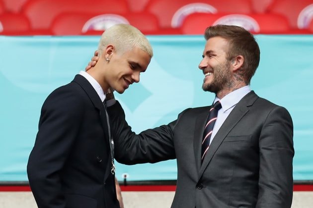 romeo beckham UEFA saint laurent model 2021