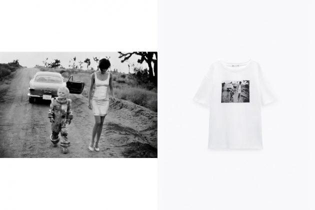 zara Peter Lindbergh t-shirt basic tribute 2021 kate moss