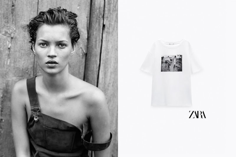 zara Peter Lindbergh t-shirt basic tribute 2021 kate moss