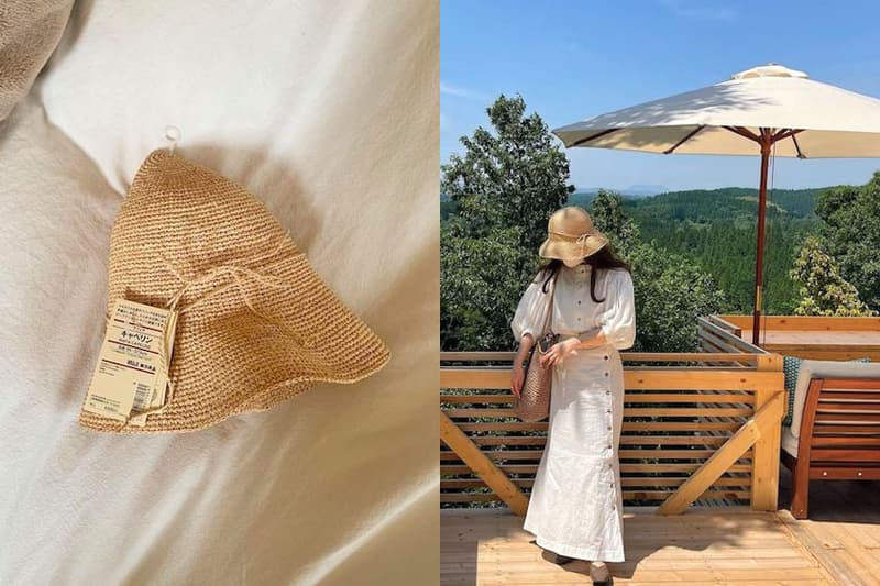 MUJI Raffia Capelin straw hat 2021ss accessories