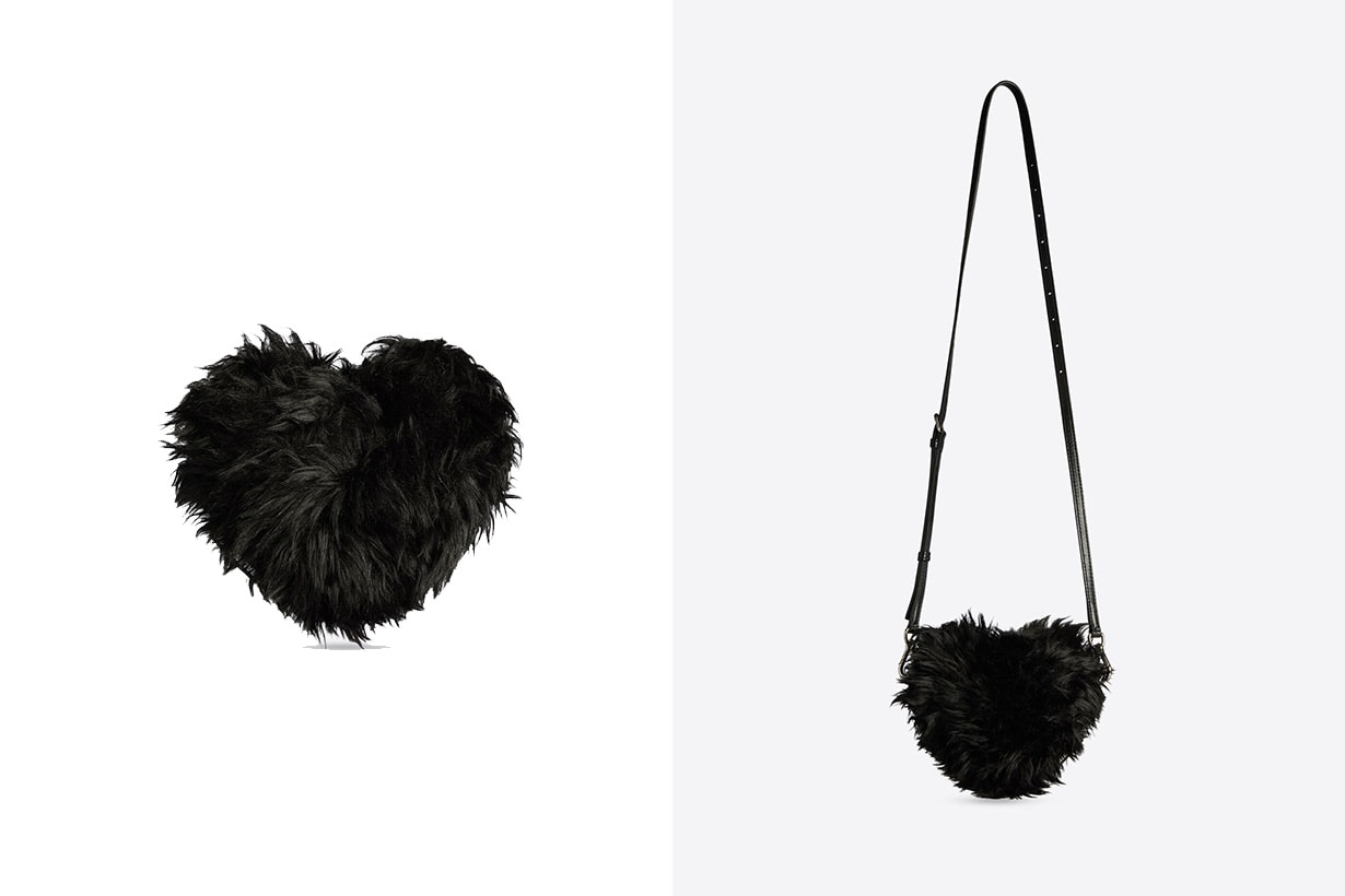 Balenciaga Fluffy Handbags Clutch With Chain Hourglass Bag