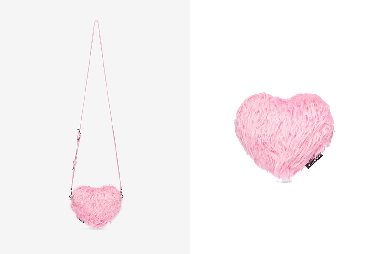 Balenciaga Fluffy Handbags Clutch With Chain Hourglass Bag