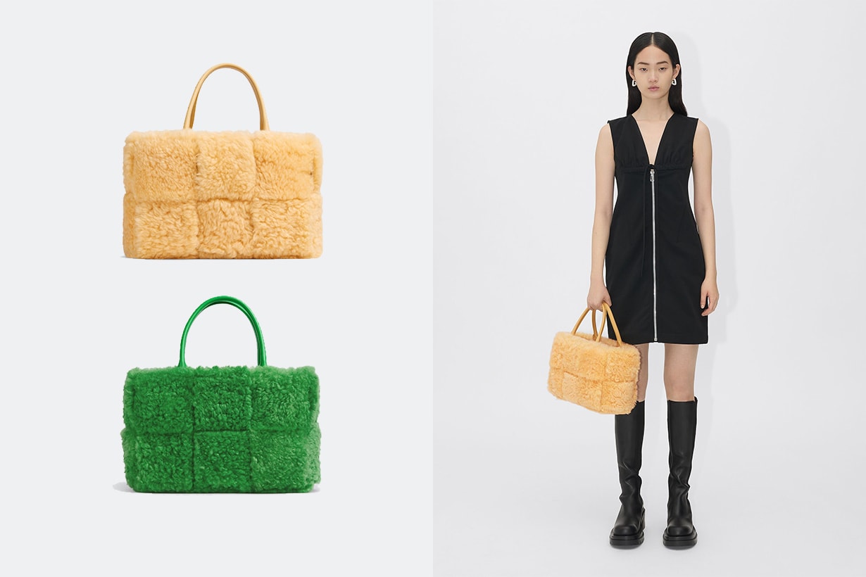 Bottega Veneta FW21 Fluffy Handbags Chain Pouch