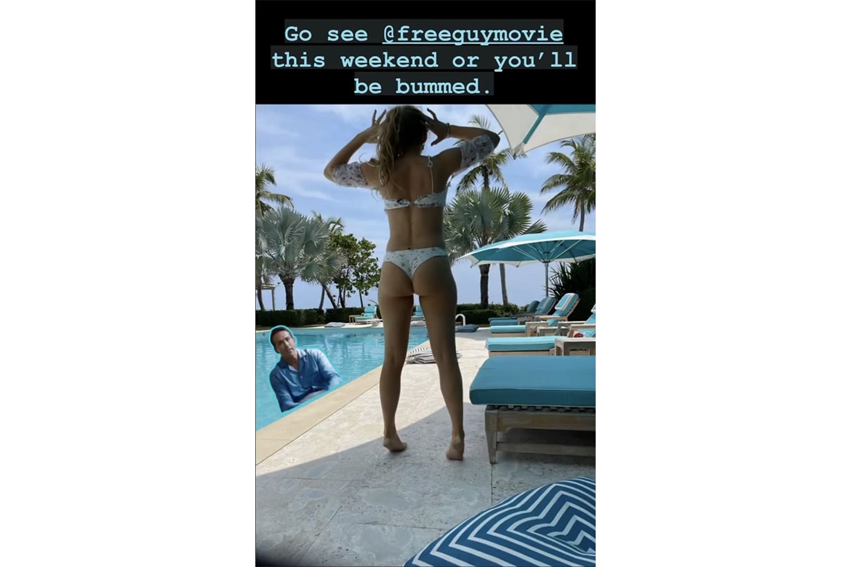 Blake Lively Ryan Reynolds Free Guy Bikini Photo instagram story celebrities couples hollywood actors actresses