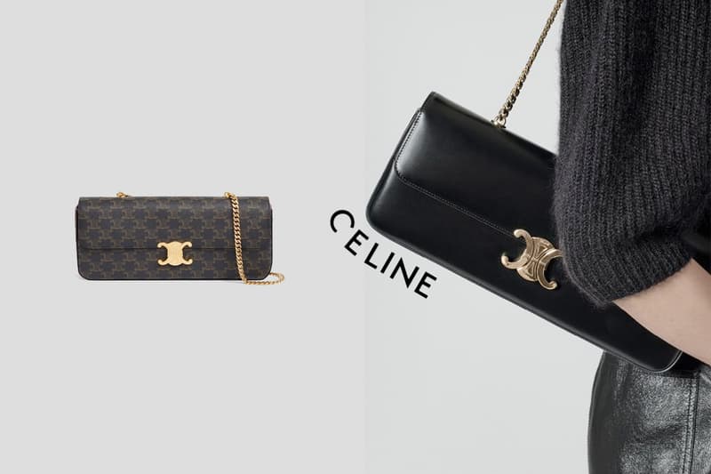 celine triomphe logo chain bag shoulder new 2021 fw