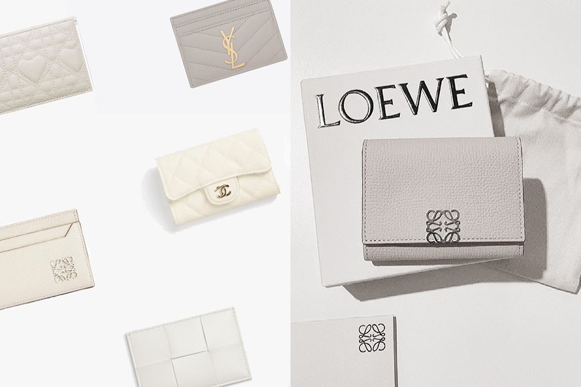 Bottega Veneta Loewe Prada dior Chanel white cardholders accessories